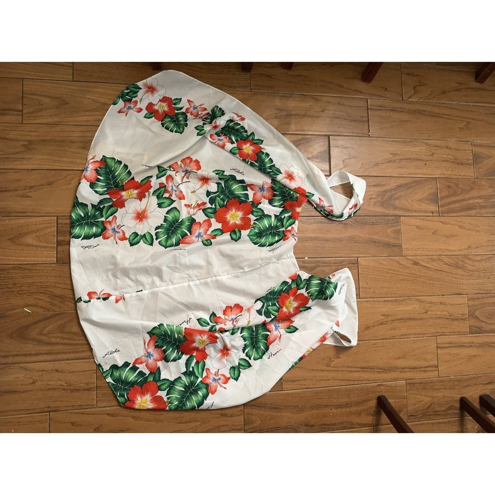 Aloha Hawaiian Fashions Beach Wrap Skirt Blue Floral Print Hawaii USA One Size